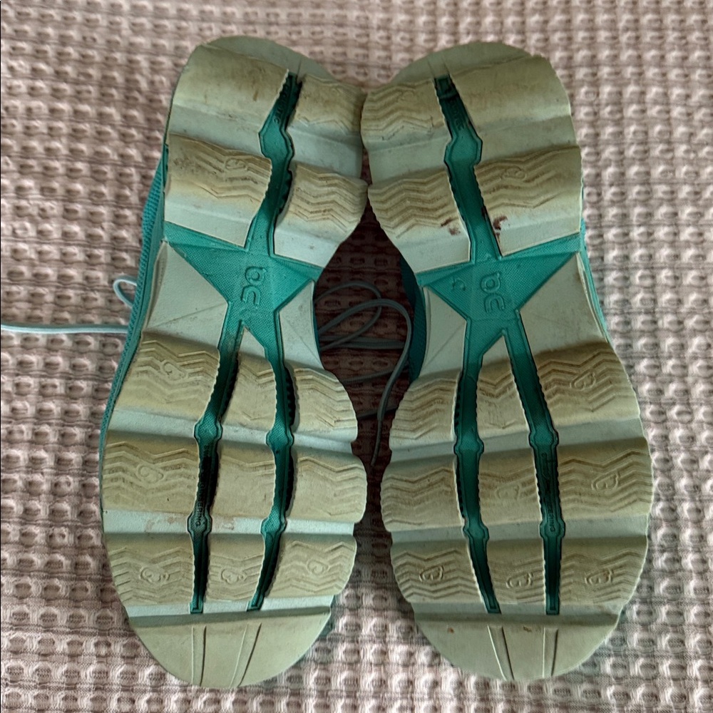 Light Teal Women's Running Sneakers
ON Running shoes. Size 7.5 - Picture 3 of 7